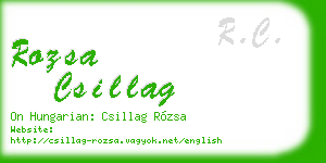 rozsa csillag business card