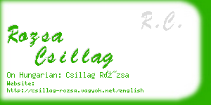 rozsa csillag business card